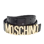 Black Leather Moschino Belt