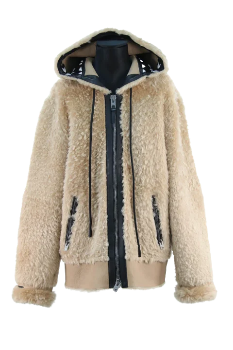 Beige Fur Coach Coat