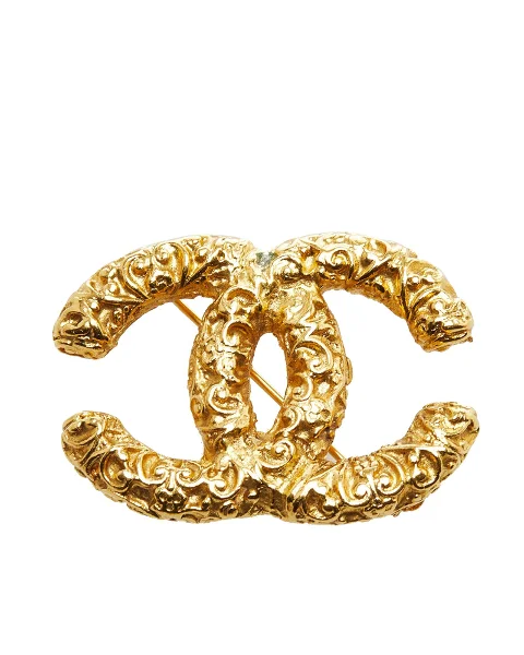 Gold Metal Chanel Brooch