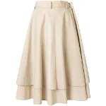 Beige Cotton Yohji Yamamoto Skirt