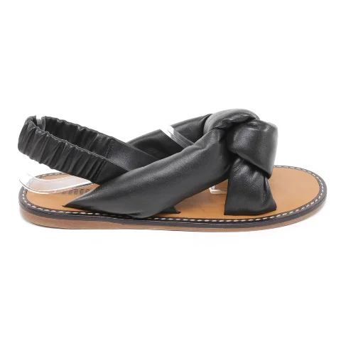 Black Leather Miu Miu Sandals