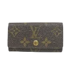 Brown Canvas Louis Vuitton Key Pouch