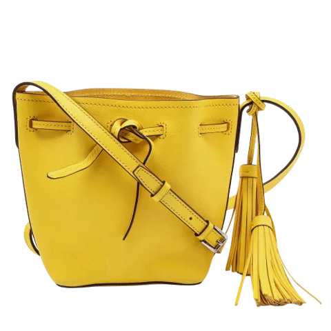 Yellow Leather Ralph Lauren Shoulder Bag
