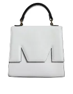 White Leather MSGM Handbag