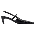 Black Leather Totême Heels