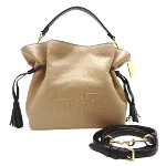 Beige Canvas Coach Shoulder Bag