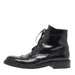Black Leather Yves Saint Laurent Boots
