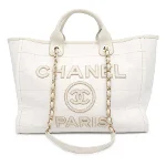 White Canvas Chanel Deauville