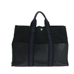 Black Canvas Hermès Tote