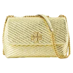 Gold Leather Tory Burch Shoulder Bag