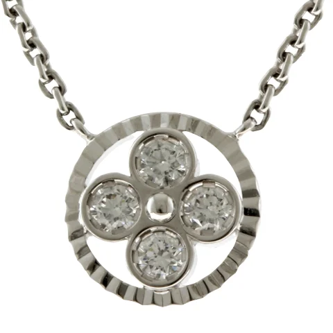 Silver White Gold Louis Vuitton Necklace