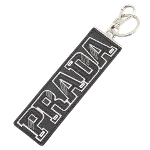 Black Leather Prada Key Holder