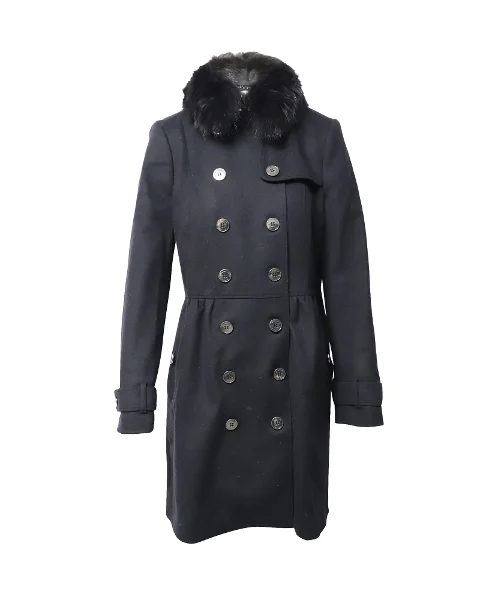 Black Wool Burberry Coat