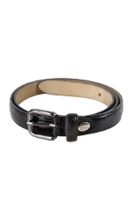 Black Leather Longchamp Belt