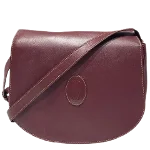 Brown Leather Cartier Shoulder Bag