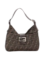 Brown Leather Fendi Shoulder Bag