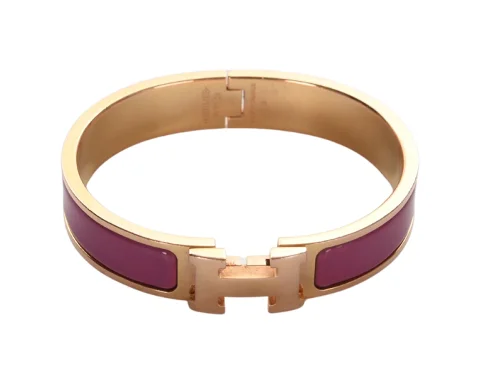 Purple Plastic Hermès Bracelet