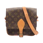 Brown Canvas Louis Vuitton Cartouchiere