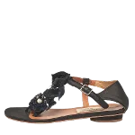 Black Satin Lanvin Sandals