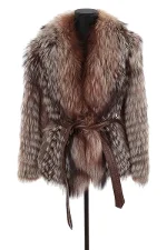 Brown Fur Yves salomon Coat