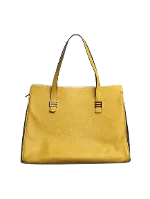 Yellow Leather Etro Tote