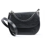 Black Leather Louis Vuitton Handbag