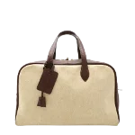 Beige Canvas Hermès Victoria