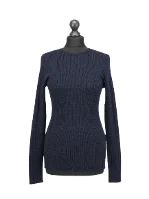 Navy Wool Victoria Beckham Top