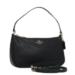 Navy Leather Coach Handbag