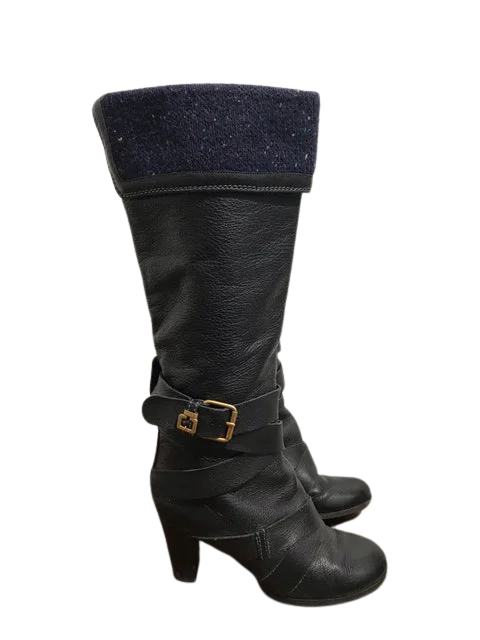 Black Leather Chloé Boots