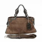 Brown Leather Cartier Handbag