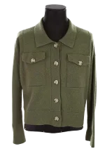 Green Wool Allude Cardigan