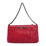 Red Leather Chanel Chocolate Bar