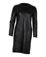 Black Leather Celine Coat