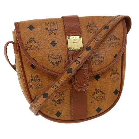 Brown Leather Mcm Shoulder Bag