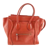 Red Leather Celine Luggage