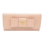 Pink Leather Prada Wallet