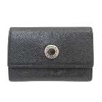 Black Leather Bvlgari Key Holder