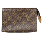 Brown Canvas Louis Vuitton Poche Toilette