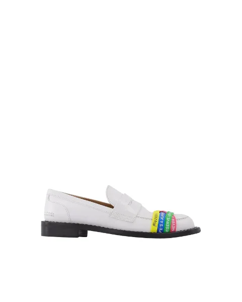 White Leather JW Anderson Flats
