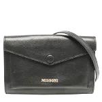 Black Leather Missoni Shoulder Bag