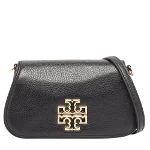 Black Leather Tory Burch Shoulder Bag