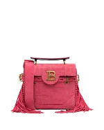 Pink Suede Balmain Handbag