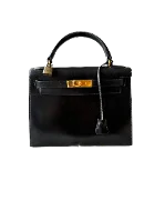 Black Leather Hermès Kelly