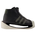 Black Leather Y-3 Sneakers