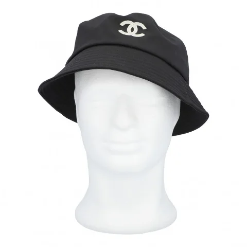 Black Fabric Chanel Hat