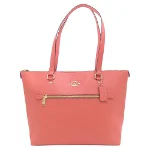 Pink Leather Coach Tote