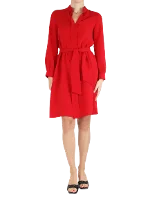 Red Acetate Carolina Herrera Dress