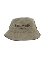 Grey Cotton Balmain Hat