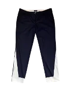 Navy Polyester Armani Jeans Pants